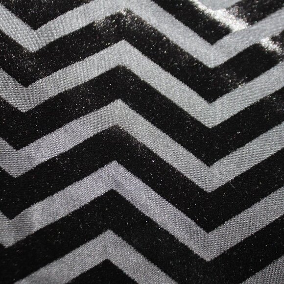 Lane Bryant Crushed Velvet Chevron Black Sleeveless Dress - Picture 14 of 14